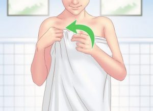 Cách quấn khăn tắm đẹp quanh người sau khi tắm