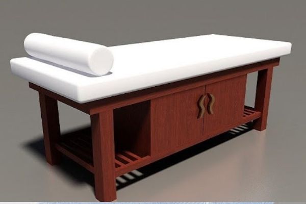 Mẫu giường massage thiết kế đơn giản, đáp ứng tiêu chuẩn spa